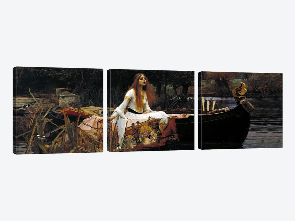 The Lady of Shalott by William Waterhouse 3-piece Canvas Artwork