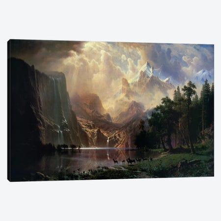 Among Sierra Nevada In California Canvas Print #1488} by Albert Bierstadt Canvas Wall Art