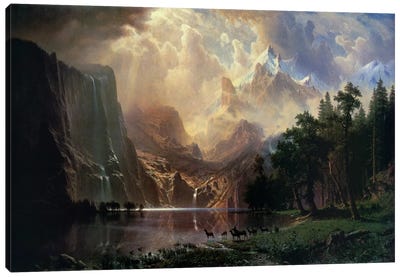 Among Sierra Nevada In California Canvas Art Print - Albert Bierstadt