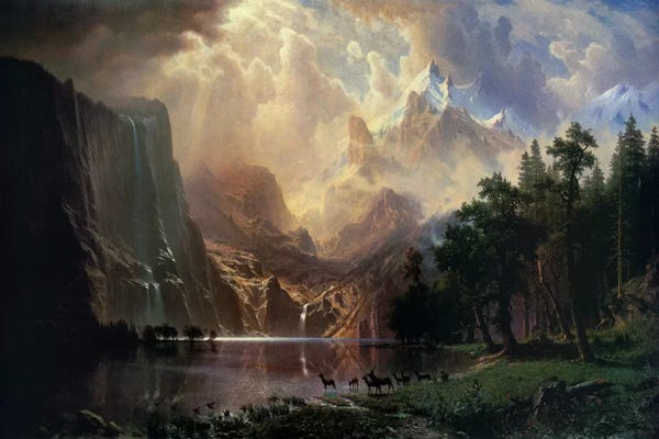 Living Room: Among Sierra Nevada In California by Albert Bierstadt