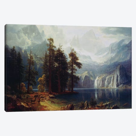 Sierra Nevada In California Canvas Print #1492} by Albert Bierstadt Canvas Art Print