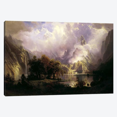 View of Rocky Mountains Canvas Print #1493} by Albert Bierstadt Canvas Art Print