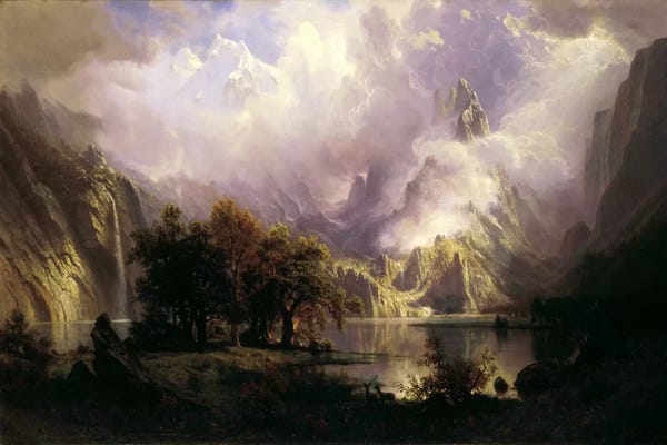 National Parks: View of Rocky Mountains by Albert Bierstadt