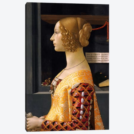 Portrait of Giovanna Tornabuoni Canvas Print #1495} by Domenico Ghirlandaio Canvas Art