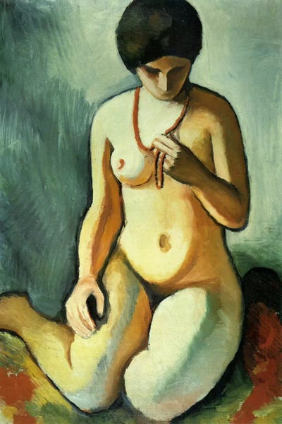 Expressionism: Nude with Coral Necklace by August Macke