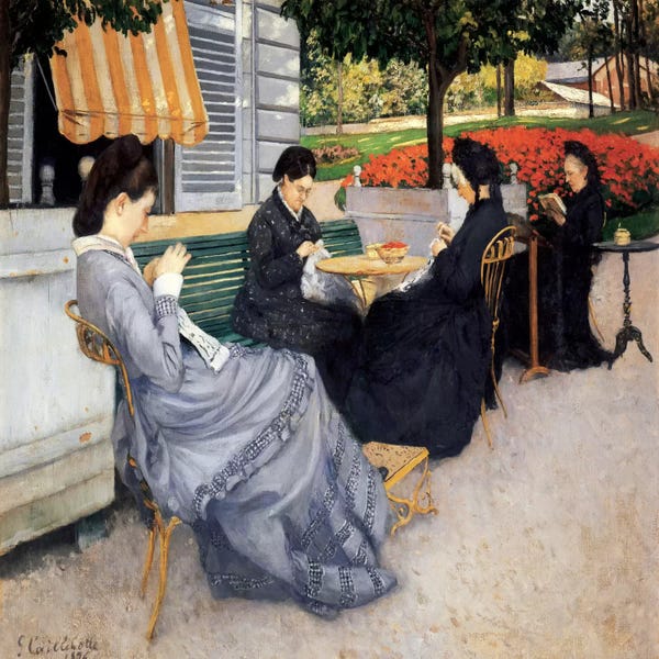 Sewing & Knitting: Portrait a la Campagne by Gustave Caillebotte