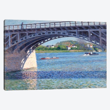 The Argenteuil Bridge and The Seine Canvas Print #15013} by Gustave Caillebotte Canvas Print