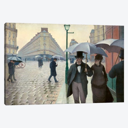 Paris Street: A Rainy Day Canvas Print #15016} by Gustave Caillebotte Canvas Art