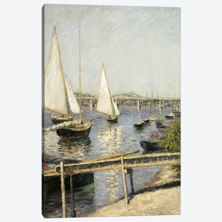 Sailing Boats at Argenteuil Canvas Print #15018} by Gustave Caillebotte Canvas Art Print