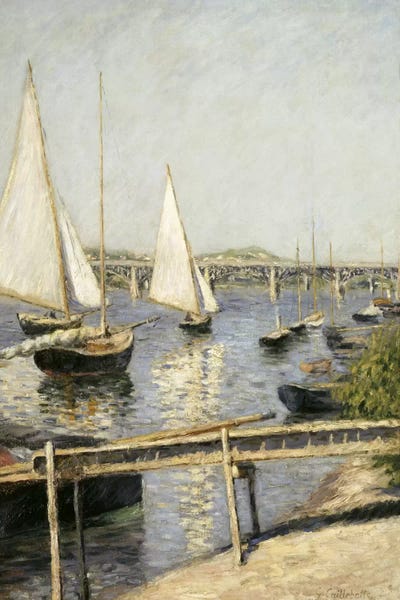 Sailboats: Sailing Boats at Argenteuil by Gustave Caillebotte