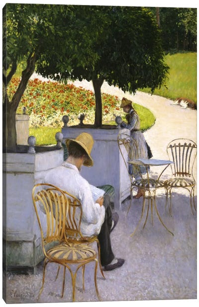 The Orange Trees Canvas Art Print - Gustave Caillebotte