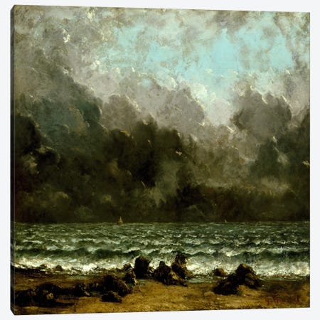 The Sea Canvas Print #15045} by Gustave Courbet Canvas Print