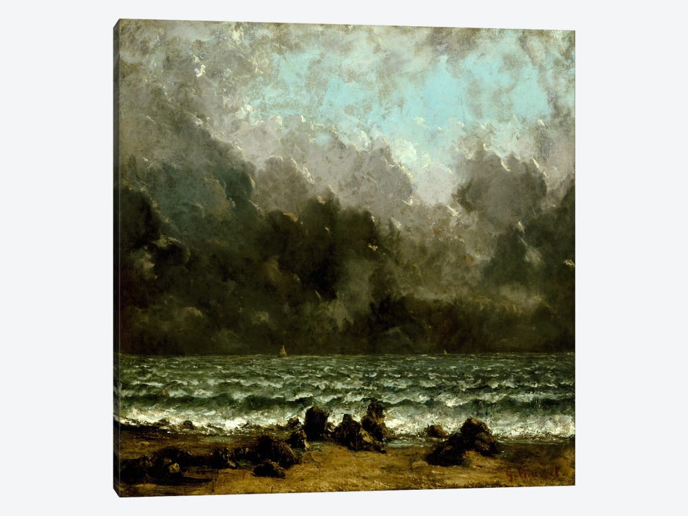 The Sea by Gustave Courbet 1-piece Canvas Art Print