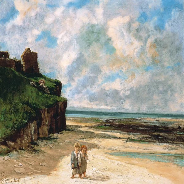 Gustave Courbet: The Beach at Saint Aubin Sur Mer by Gustave Courbet