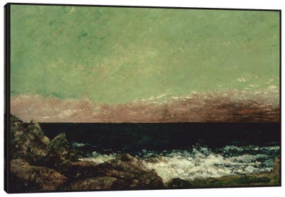 The Mediterranean Canvas Art Print - Gustave Courbet
