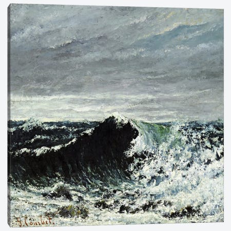 The Wave #2 Canvas Print #15053} by Gustave Courbet Canvas Art Print