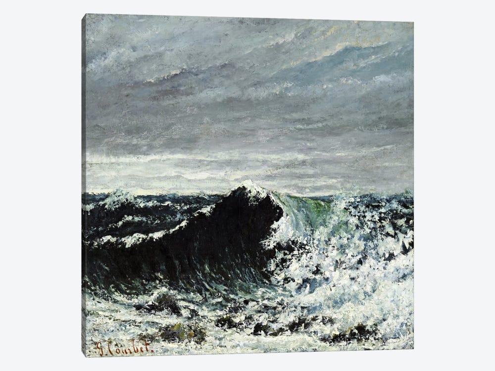 The Wave #2 by Gustave Courbet 1-piece Canvas Art