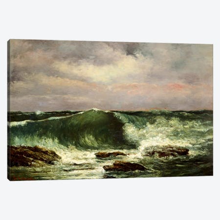 Waves Canvas Print #15055} by Gustave Courbet Canvas Wall Art