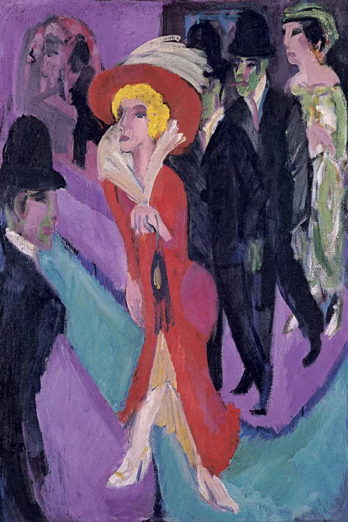 Street Hooker in Red by Ernst Ludwig Kirchner wall art
