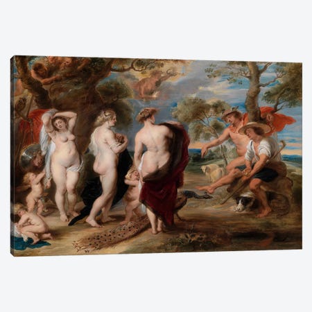 The Judgment of Paris Canvas Print #1505} by Peter Paul Rubens Canvas Artwork