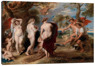 The Judgment of Paris Canvas Art Print - Mythological Figures