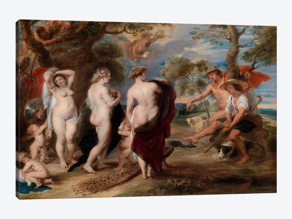 The Judgment of Paris by Peter Paul Rubens 1-piece Canvas Art Print