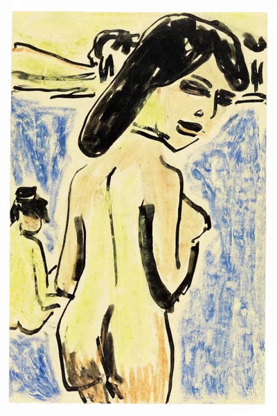 Expressionism: Bathers at the Moritzburg Lakes (1909) by Ernst Ludwig Kirchner