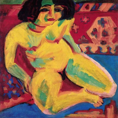 Nude (Dodo) by Ernst Ludwig Kirchner framed canvas print