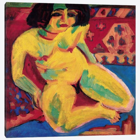 Nude (Dodo) Canvas Print #15066} by Ernst Ludwig Kirchner Art Print