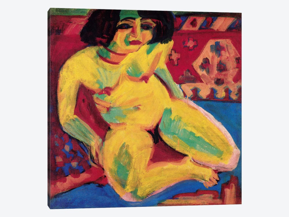 Nude (Dodo) by Ernst Ludwig Kirchner 1-piece Canvas Wall Art