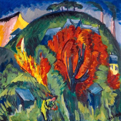 Galgenberg in Jena by Ernst Ludwig Kirchner canvas print