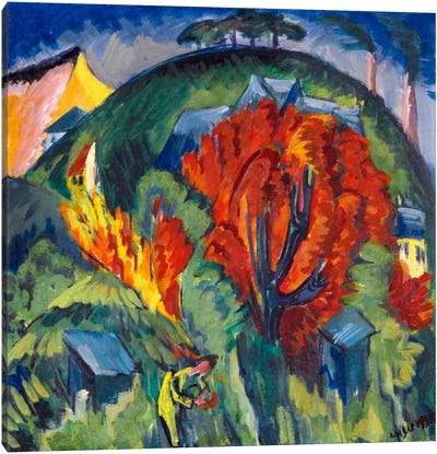 Galgenberg in Jena Canvas Art Print - Ernst Ludwig Kirchner