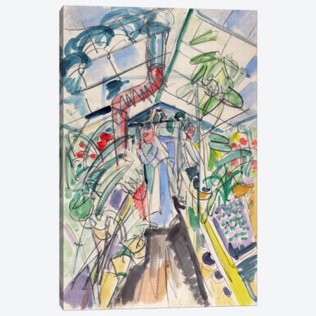 In Greenhouse (Im Treibhaus) Canvas Print #15068} by Ernst Ludwig Kirchner Canvas Art