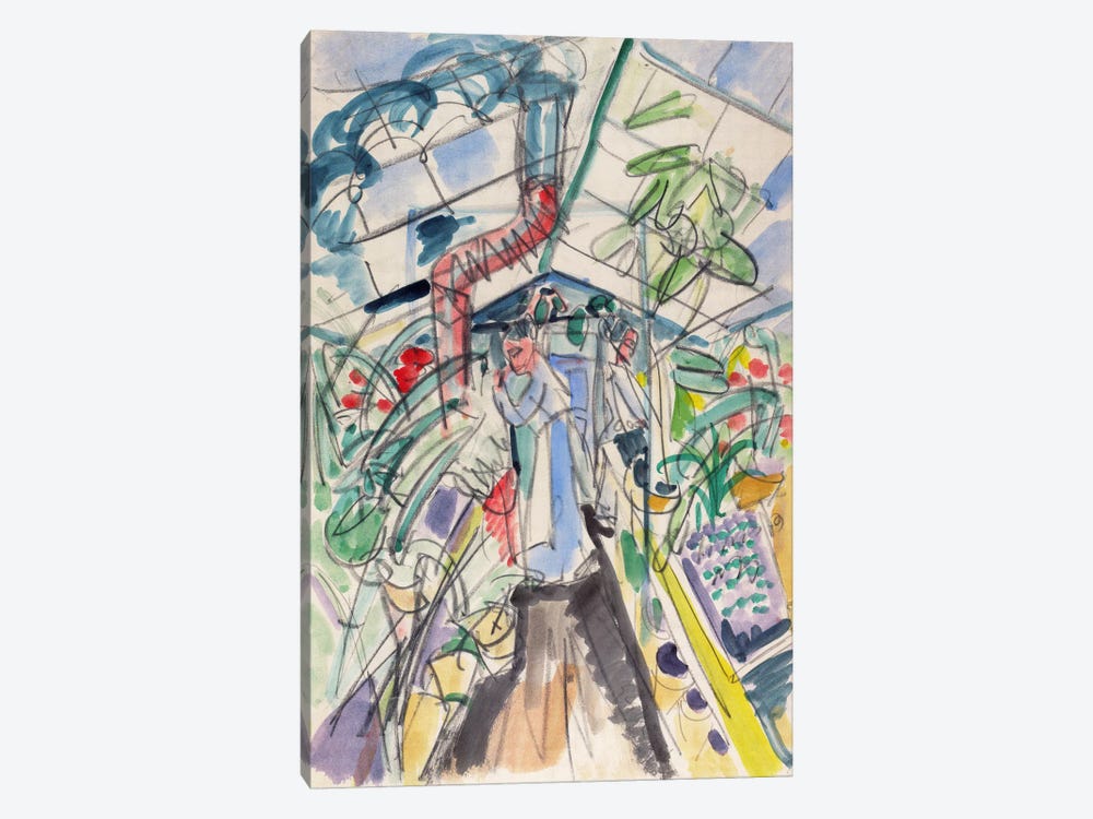 In Greenhouse (Im Treibhaus) by Ernst Ludwig Kirchner 1-piece Canvas Art