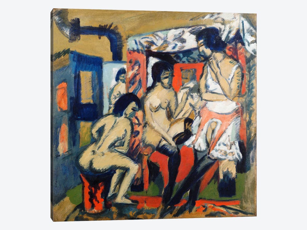 Nudes in a Studio by Ernst Ludwig Kirchner 1-piece Art Print