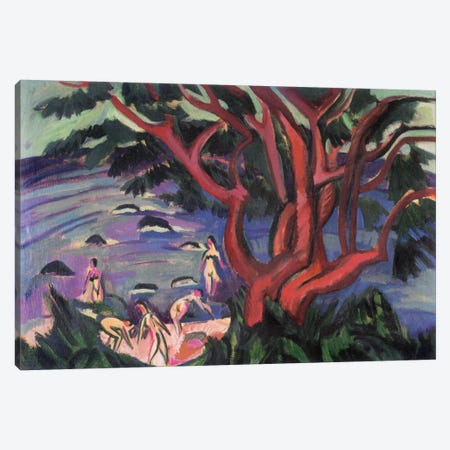 Red Tree on the Brach Canvas Print #15073} by Ernst Ludwig Kirchner Canvas Print