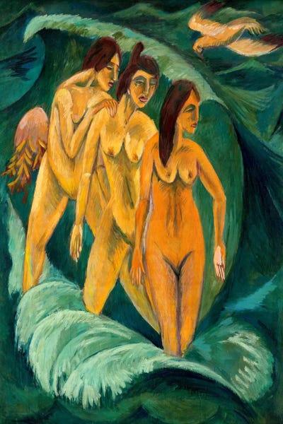Expressionism: Three Bathers by Ernst Ludwig Kirchner