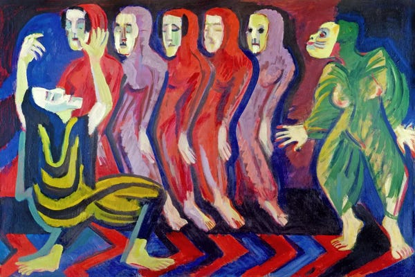 Expressionism: Totentanz der Mary Wigman (1926-1928) by Ernst Ludwig Kirchner