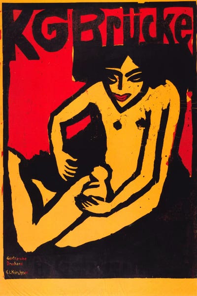 Expressionism: KG Bridge (Exhibition Poster) by Ernst Ludwig Kirchner