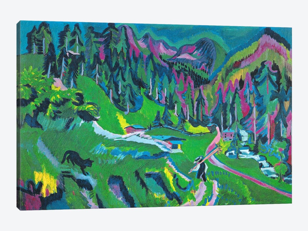 Landscape Sertigtal by Ernst Ludwig Kirchner 1-piece Canvas Art