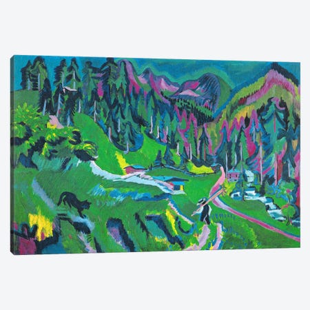Landscape Sertigtal Canvas Print #15079} by Ernst Ludwig Kirchner Art Print