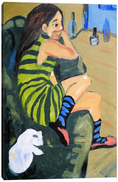 Female Artist Canvas Art Print - Ernst Ludwig Kirchner