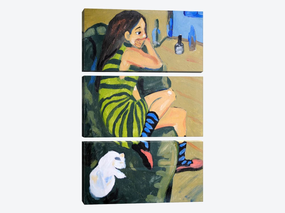 Female Artist by Ernst Ludwig Kirchner 3-piece Canvas Artwork
