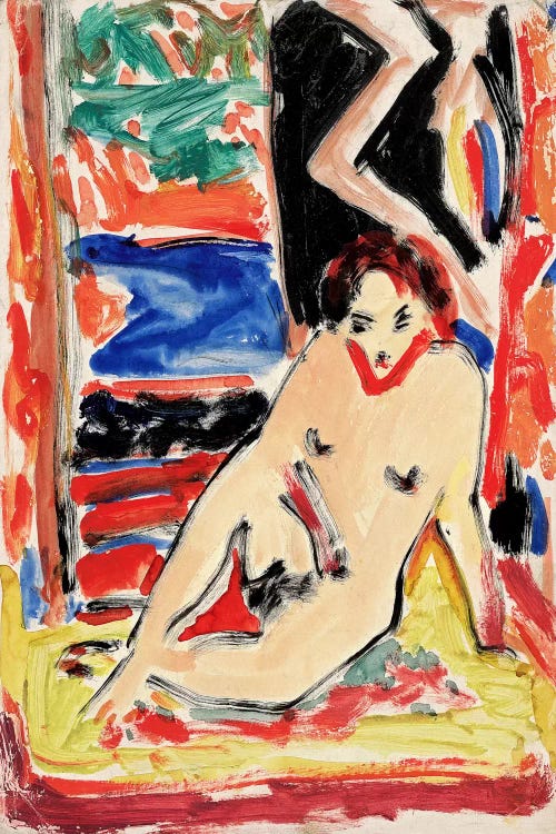 Kirchnernude Girl by Ernst Ludwig Kirchner wall art