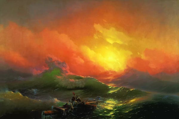 Lake Sunrises & Sunsets: The Ninth Wave by Ivan Aivazovsky
