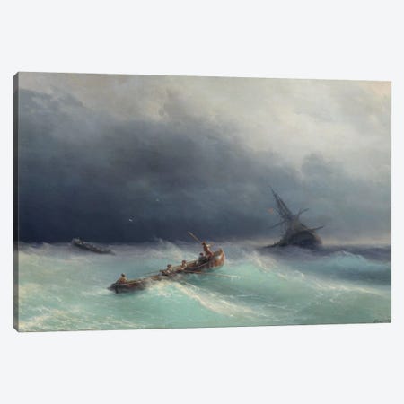 Storm at Sea Canvas Print #15092} by Ivan Aivazovsky Art Print