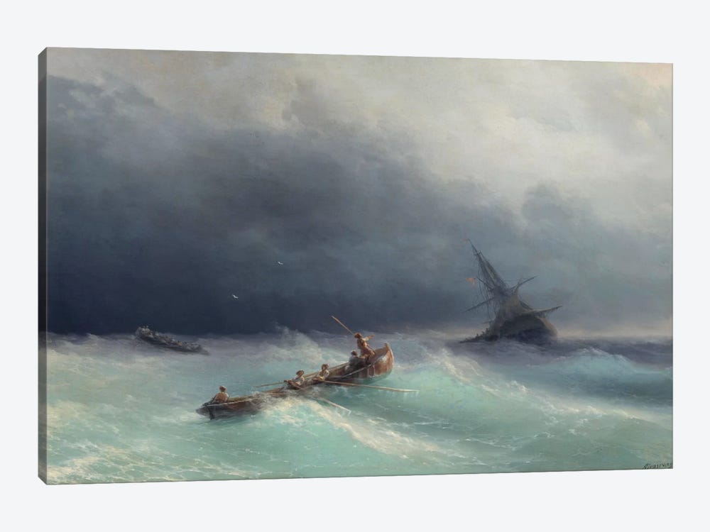 Storm at Sea by Ivan Aivazovsky 1-piece Canvas Print