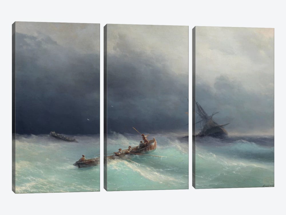Storm at Sea by Ivan Aivazovsky 3-piece Art Print
