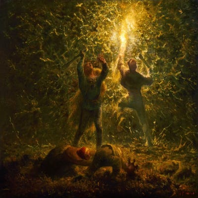 Bird's Nesters by Jean-Francois Millet framed canvas print