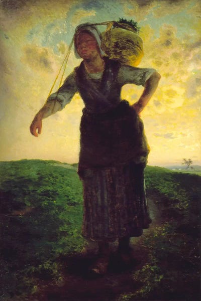 Jean-Francois Millet: A Norman Milkmaid at Greville, 1871 by Jean-Francois Millet